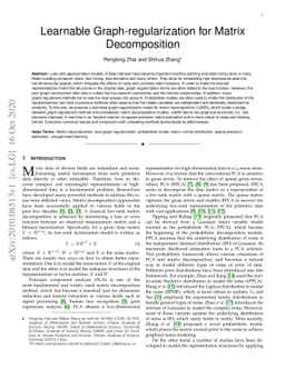 Learnable Graph-regularization for Matrix Decomposition