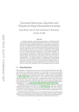 Generalized Intersection Algorithms with Fixpoints for Image
  Decomposition Learning