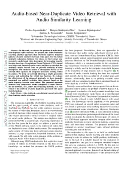 Audio-based Near-Duplicate Video Retrieval with Audio Similarity
  Learning