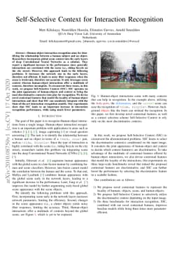 Self-Selective Context for Interaction Recognition