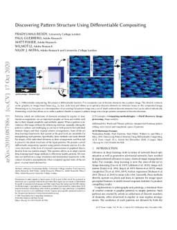 Discovering Pattern Structure Using Differentiable Compositing