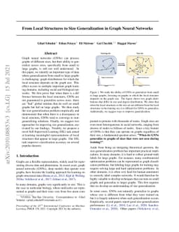From Local Structures to Size Generalization in Graph Neural Networks