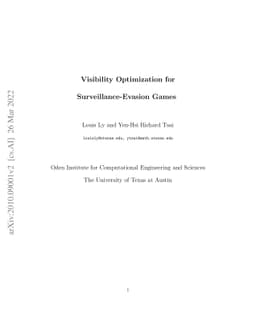 Visibility Optimization for Surveillance-Evasion Games