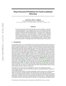 Deep Structured Prediction for Facial Landmark Detection