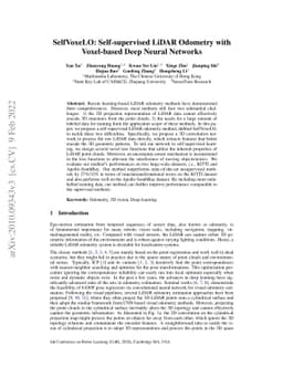 SelfVoxeLO: Self-supervised LiDAR Odometry with Voxel-based Deep Neural
  Networks