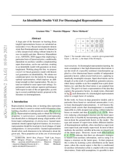 An Identifiable Double VAE For Disentangled Representations