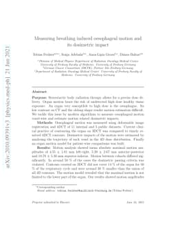 Measuring breathing induced oesophageal motion and its dosimetric impact