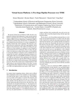 Virtual Secure Platform: A Five-Stage Pipeline Processor over TFHE