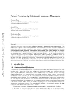 Pattern Formation by Robots with Inaccurate Movements