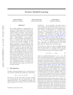 Product Manifold Learning