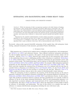 Estimating and backtesting risk under heavy tails