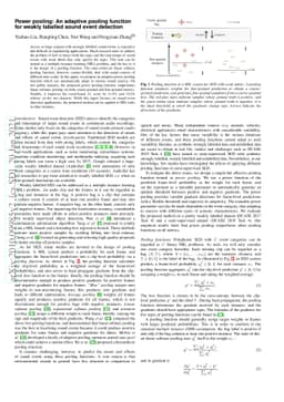 Power pooling: An adaptive pooling function for weakly labelled sound
  event detection