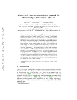 Contextual Heterogeneous Graph Network for Human-Object Interaction
  Detection