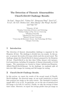 The Detection of Thoracic Abnormalities ChestX-Det10 Challenge Results