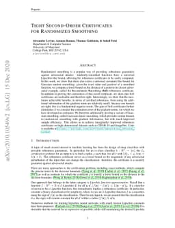 Tight Second-Order Certificates for Randomized Smoothing