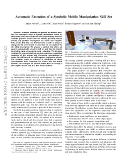 Automatic Extension of a Symbolic Mobile Manipulation Skill Set