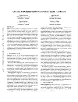 DuetSGX: Differential Privacy with Secure Hardware
