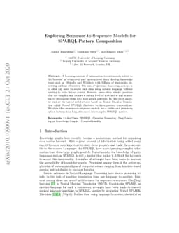 Exploring Sequence-to-Sequence Models for SPARQL Pattern Composition