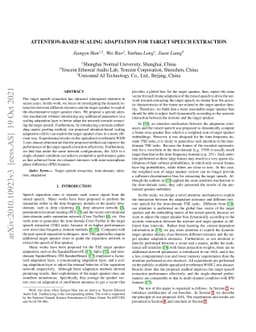 Attention-based scaling adaptation for target speech extraction