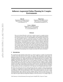 Influence-Augmented Online Planning for Complex Environments