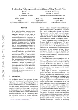 Deciphering Undersegmented Ancient Scripts Using Phonetic Prior