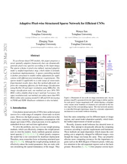 Adaptive Pixel-wise Structured Sparse Network for Efficient CNNs
