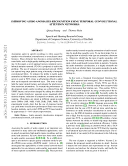 Improving Audio Anomalies Recognition Using Temporal Convolutional
  Attention Network