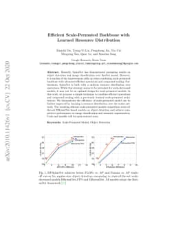 Efficient Scale-Permuted Backbone with Learned Resource Distribution