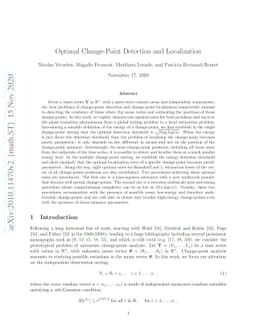 Optimal Change-Point Detection and Localization