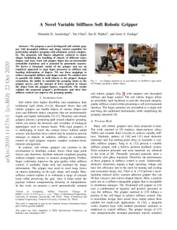 A Novel Variable Stiffness Soft Robotic Gripper