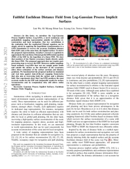 Faithful Euclidean Distance Field from Log-Gaussian Process Implicit
  Surfaces
