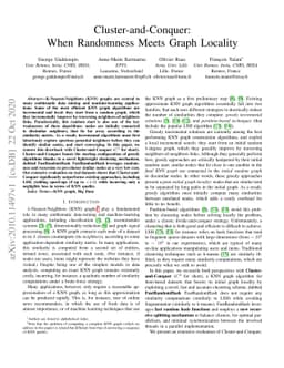 Cluster-and-Conquer: When Randomness Meets Graph Locality