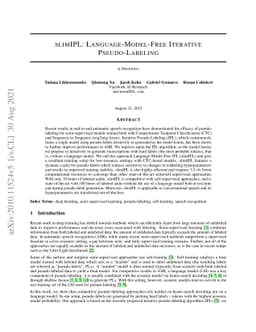 SlimIPL: Language-Model-Free Iterative Pseudo-Labeling