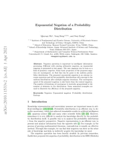 Exponential Negation of a Probability Distribution