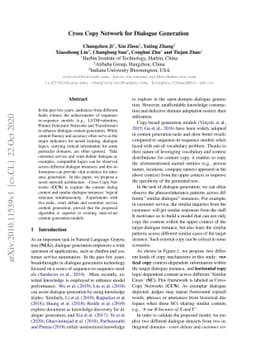 Cross Copy Network for Dialogue Generation