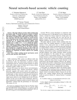 Neural Network-based Acoustic Vehicle Counting