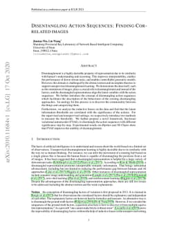 Disentangling Action Sequences: Discovering Correlated Samples