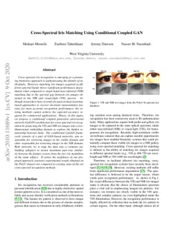 Cross-Spectral Iris Matching Using Conditional Coupled GAN
