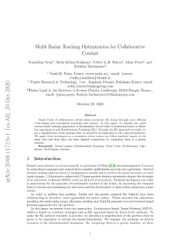 Multi-Radar Tracking Optimization for Collaborative Combat