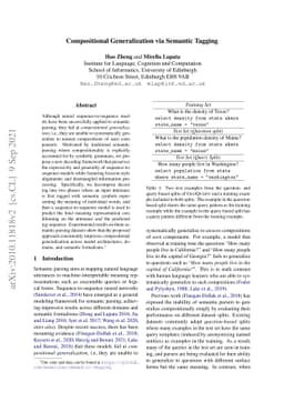Compositional Generalization via Semantic Tagging