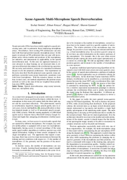 Scene-Agnostic Multi-Microphone Speech Dereverberation