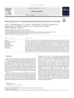 Deep image prior for undersampling high-speed photoacoustic microscopy