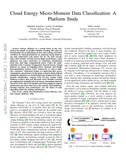 Cloud Energy Micro-Moment Data Classification: A Platform Study