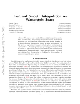 Fast and Smooth Interpolation on Wasserstein Space