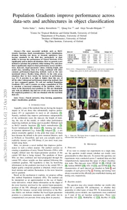 Population Gradients improve performance across data-sets and
  architectures in object classification