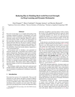 Reducing Bias in Modeling Real-world Password Strength via Deep Learning
  and Dynamic Dictionaries