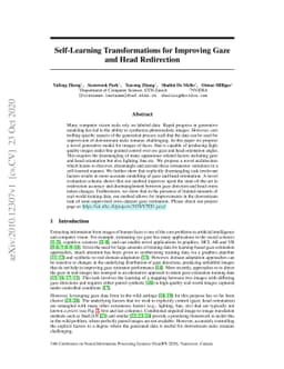 Self-Learning Transformations for Improving Gaze and Head Redirection