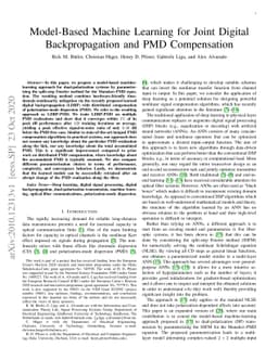 Model-Based Machine Learning for Joint Digital Backpropagation and PMD
  Compensation