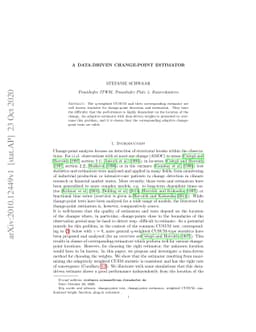 A Data-driven Change-point Estimator