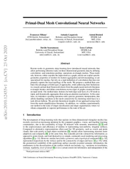 Primal-Dual Mesh Convolutional Neural Networks